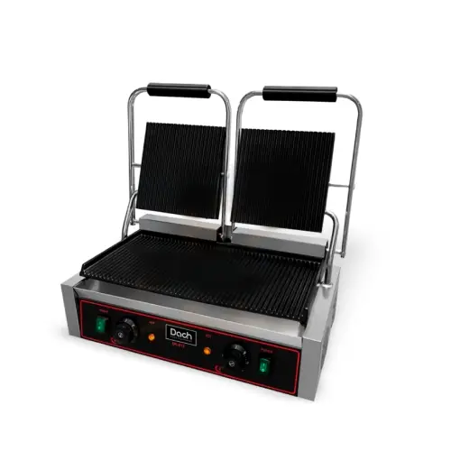 Grill eléctrico industrial para sándwiches 2 cuerpos