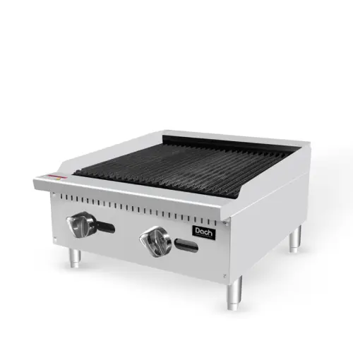 Parrilla a gas de fierro fundido con piedra volcánica 60 cm