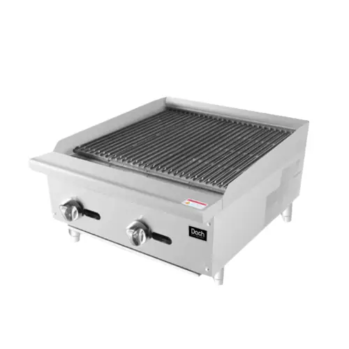 Parrilla industrial radiante a gas de 60 cm