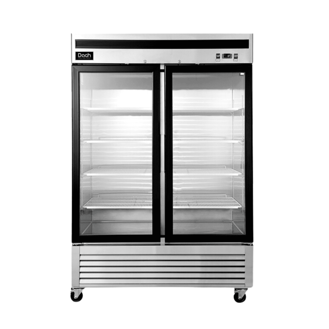 Refrigerador industrial de conservación vertical 2 puertas de vidrio